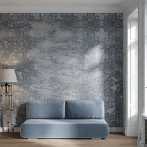 Трафарет - Цветок папоротника - Фотография интерьере 1