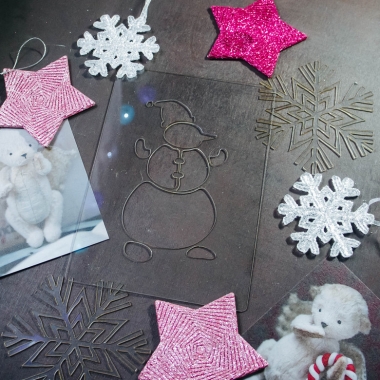 Трафарет - Снеговик Трафарет - Снеговик