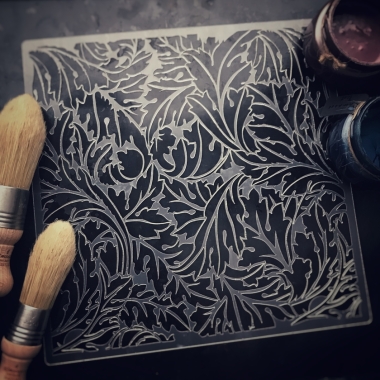 Трафарет - Геральдические листья малый